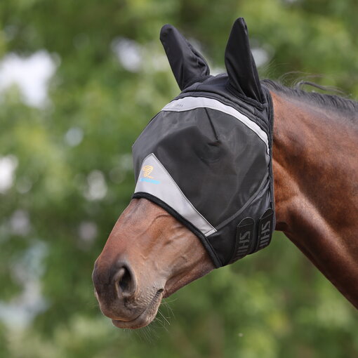 Shires FlyGuard Pro fijnmazig vliegenmasker met oren