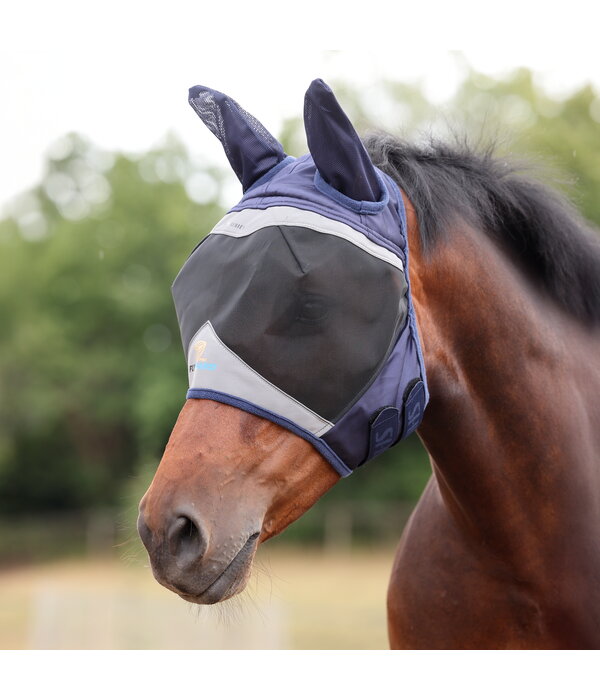 Shires FlyGuard Pro fijnmazig vliegenmasker met oren