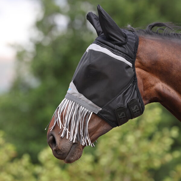 FlyGuard Pro fijnmazig vliegenmasker met neusstrings en oren