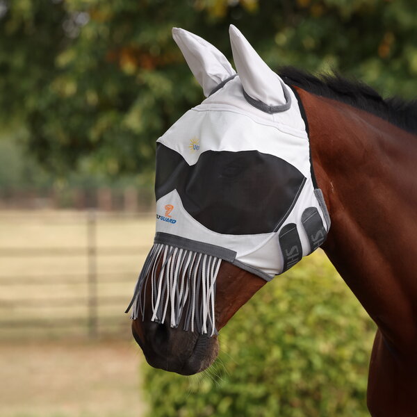 FlyGuard Pro zonwerend vliegenmasker met oren en neusstrings