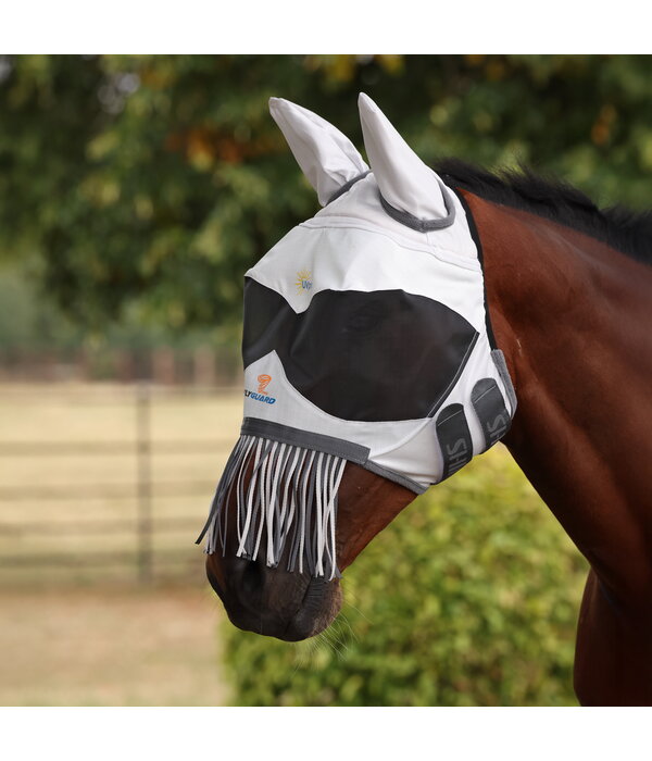 Shires FlyGuard Pro zonwerend vliegenmasker met oren en neusstrings