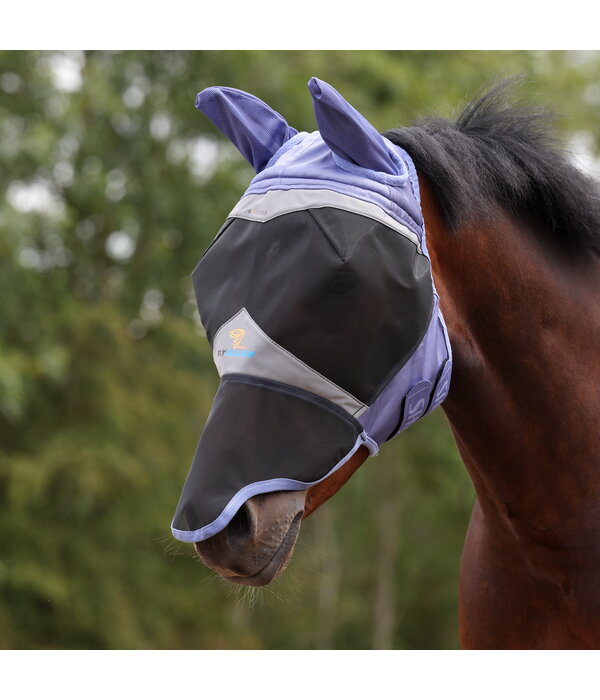 Shires FlyGuard Pro Fijnmazig Vliegenmasker met oren en neusflap