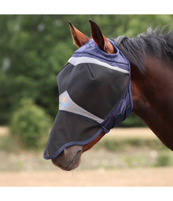 Shires FlyGuard Pro fijnmazig vliegenmasker met ooruitsparingen en neusflap