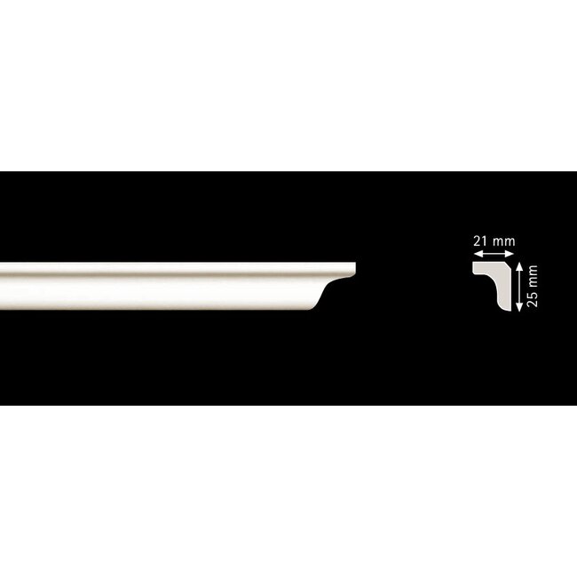Homestar Stuckleisten Profilleiste D25 (25 x 21 mm), Länge 2 m