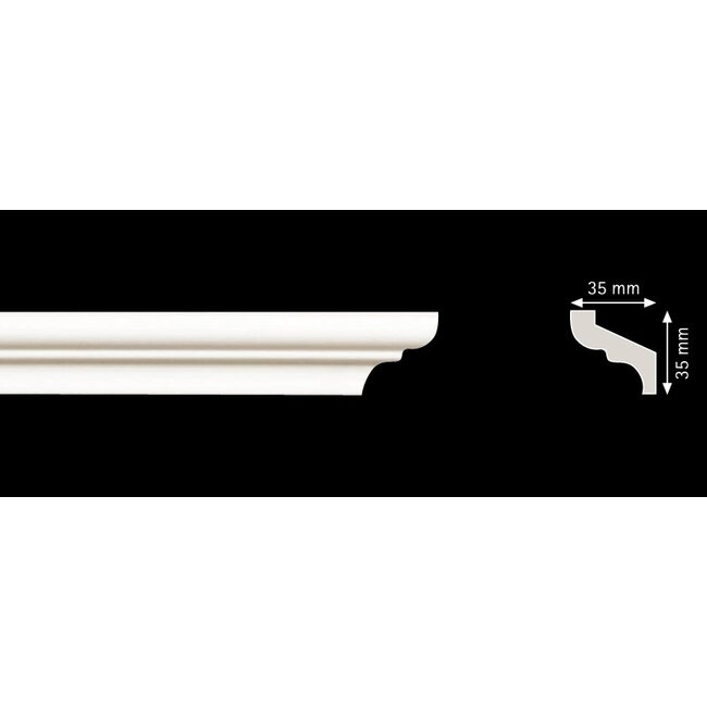 Homestar Stuckleisten Profilleiste S35 (35 x 35 mm), Länge 2 m