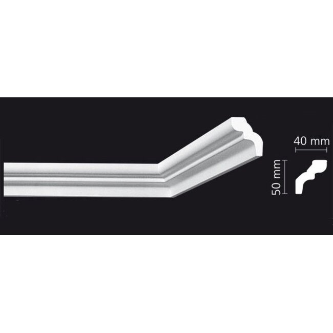 Homestar Stuckleisten Profilleiste S50 (50 x 40 mm), Länge 2 m
