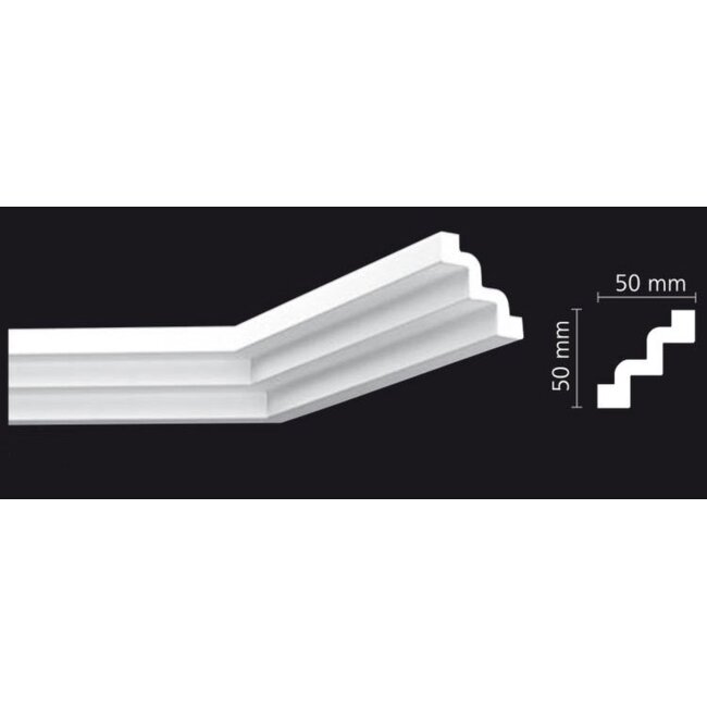 Homestar Stuckleisten Profilleiste T70 (50 x 50 mm), Länge 2 m