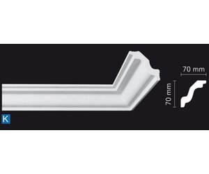 Stuckleisten Profilleiste Nomastyl Plus K (70 x 70 mm), Länge 2 m -  Stuckleisten und Stuckprofile Webshop Luteijn