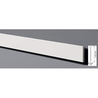 NMC Universal Wand- und Fußleiste Wallstyl FL9 (100 x 8 mm), Länge 2 m