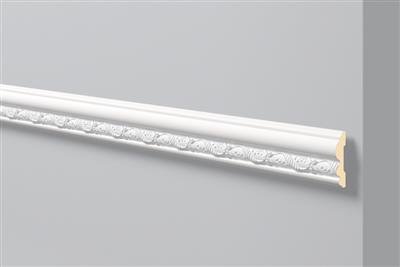 NMC Flexible Wandleiste Nikea Z30 ARSTYL Polyurethan 22 x 80 x 2000 mm Weiß  Zierleiste Stuckleiste, Flexible Leisten, Stuckleisten & Deckenleisten, Stuck für Innen & Außen