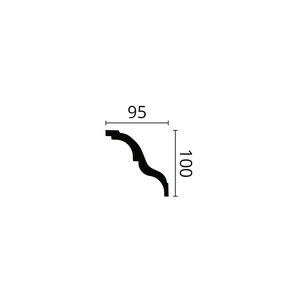 NMC Stuckleisten Profilleiste Nomastyl Plus AT (100 x 95 mm), Länge 2 m