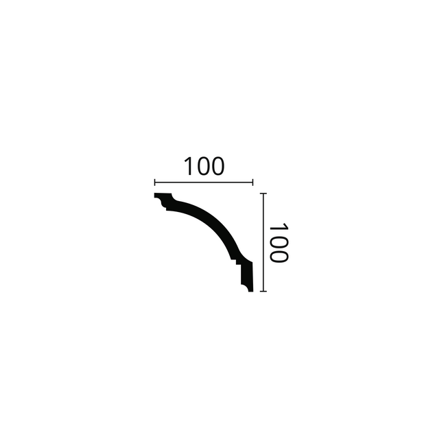 NMC Stuckleisten Profilleiste Nomastyl Plus GP (100 x 100 mm), Länge 2 m