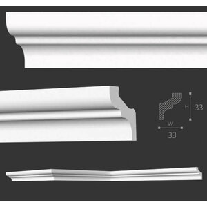 NMC Stuckleisten Profilleiste Nomastyl Plus F (33 x 33 mm), Länge 2 m