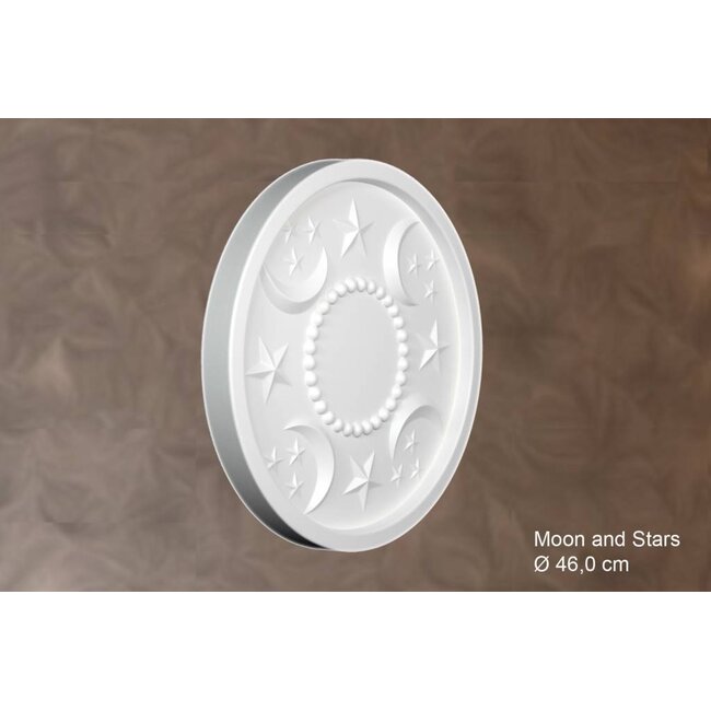 Grand Decor Rosette MOON AND STARS Durchmesser 46,0 cm, für das Babyzimmer / Kinderzimmer