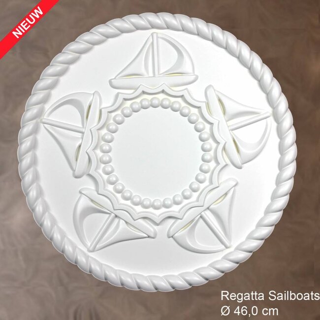 Grand Decor Rosette REGATTA SAILBOATS Durchmesser 46,0 cm, für das Babyzimmer / Kinderzimmer
