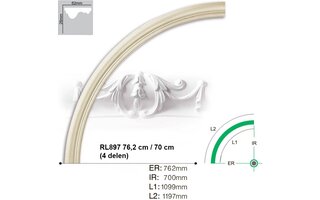 Grand Decor Rosette ring RL897 radius 76,2 cm / 70 cm (4 delen)