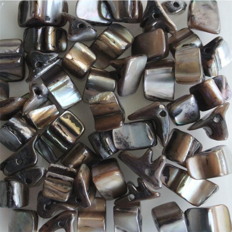 Shell Beads 5-12mm Grey 50 pieces for