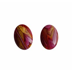 Cabochon oval. 13x18mm Handmade Czech Glass