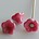 Glasbloemetje 6mm Roze Porseleinlook Gaatje zit middendoor.