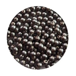 Glaskraal 3mm  Rond  Titanium Zijdeglans 100 stuks voor.
