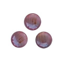 Cabochon 12mm. Crystal Abrikoos Gemeleerd. Glas Rond.