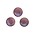 Cabochon 12mm. Crystal Abrikoos Gemeleerd. Glas Rond.