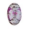 Cabochon Ovaal. 13x18mm. Glas. Vlinder Lila. Past in kastje 27504.03