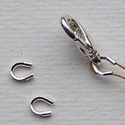 Gecoat Draadbeschermer. 4x5mm. Silverplated. per stuk