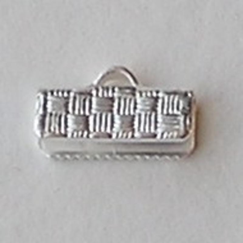 Bandklem. 13mm. Silverplated voor sieraden en accessoires