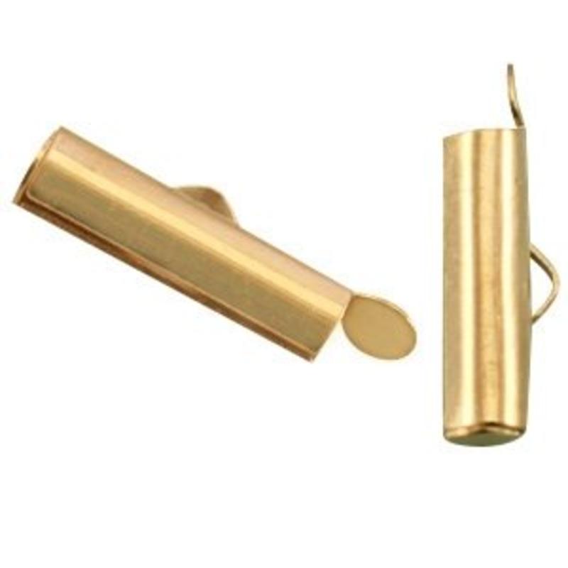 Eindkap 6x15.5mm. Goudkleurig voor sieraden en accessoires