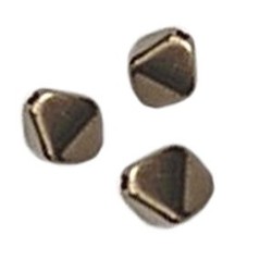 Glaskraal. 6mm. Pyramide. Bronskleurig.