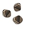 Glaskraal. 6mm. Pyramide. Bronskleurig voor het maken van sieraden en accessoires.