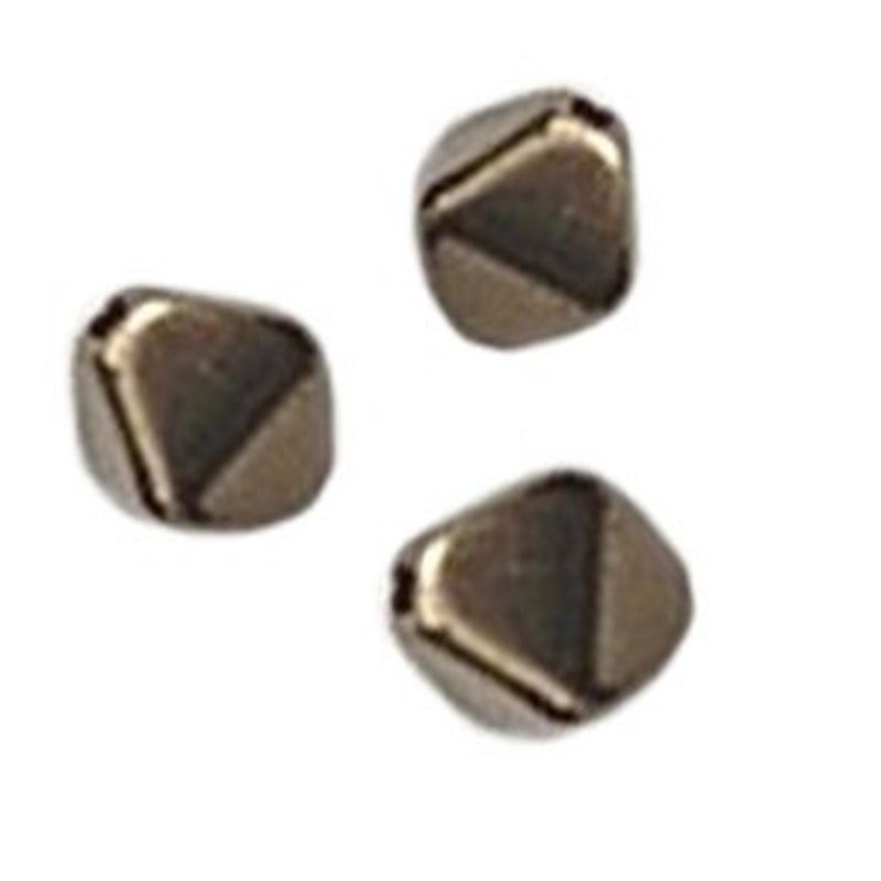 Glaskraal. 6mm. Pyramide. Bronskleurig voor het maken van sieraden en accessoires.