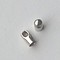 Eindkapje. 7mm. met oogje. Voor koord 3mm. Zilverkleurig. Hoogwaardige kwaliteit.