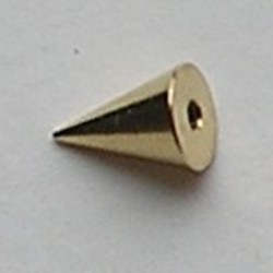 Konisch Dopje. 8mm. Goudkleur. Voor Beadpin met schroefdraad.