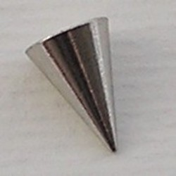 Konisch Dopje. 8mm. Nikkelkleur. Voor Beadpin met schroefdraad.