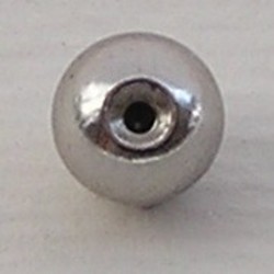 Kogeldopje. 6mm. zilverkleurig voor Beadpin met schroefdraad.