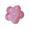 Glasbloemetje plat 14mm. Rijggat in midden. Pink Opal.
