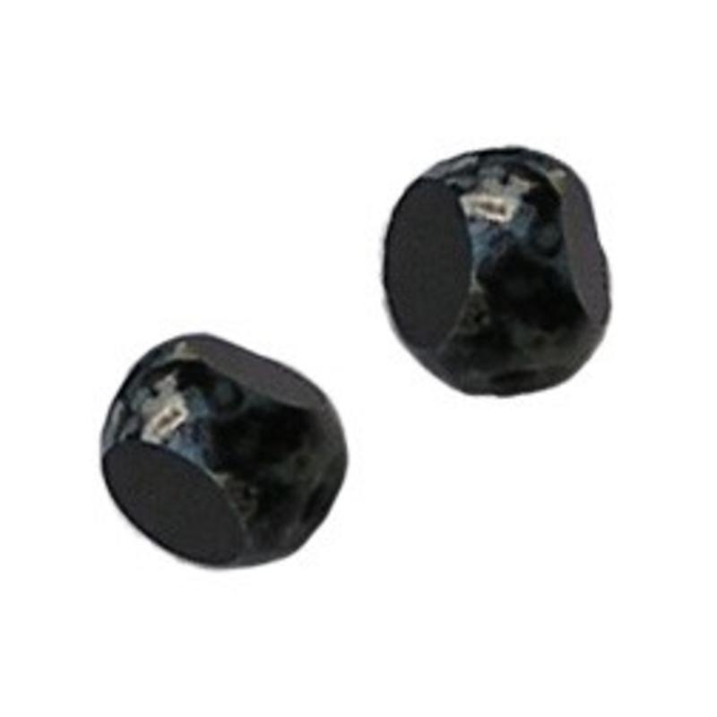Glaskraal. 6mm. Zwart Driekantig. Travertin voor het maken van sieraden en accessoires