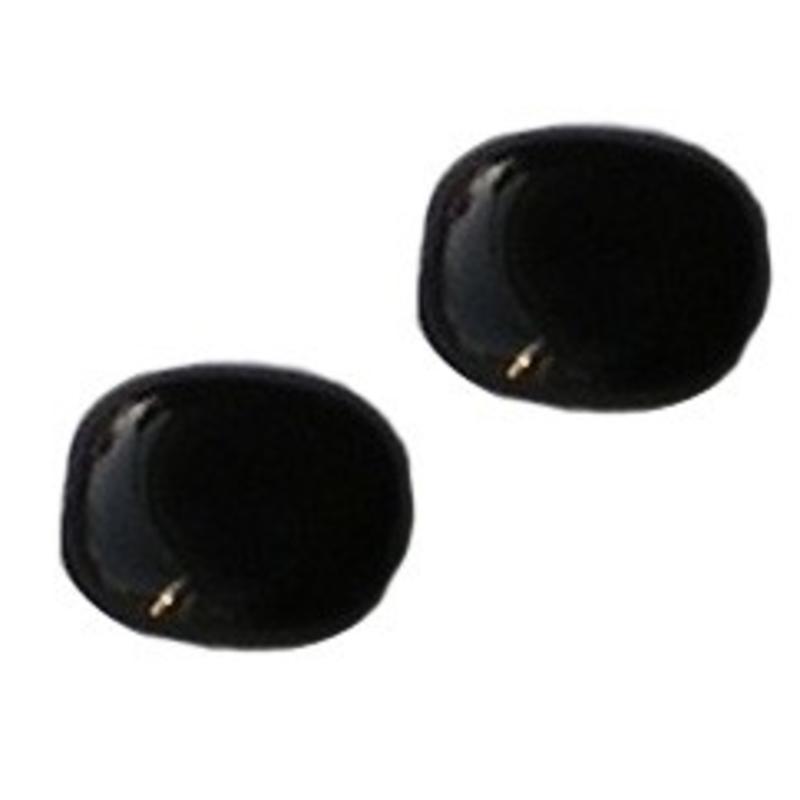 Glaskraal. 12x14mm. Zwart. Pastillevormig voor het maken van sieraden en accessoires