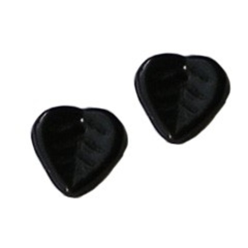 Glasblaadje. 9mm. Zwart. Rijggat bovenin voor het maken van sieraden en accessoires