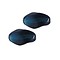 Glaskraal. 7x10mm. Fantasie. Petrol Blue.