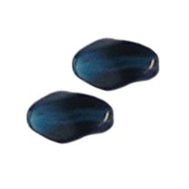 Glaskraal. 7x10mm. Fantasie. Petrol Blue voor het maken van sieraden en accessoires