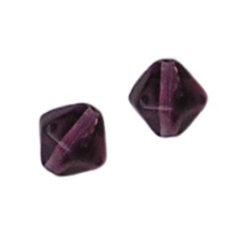 Glaskraal. 8mm. Pyramide Amethist.
