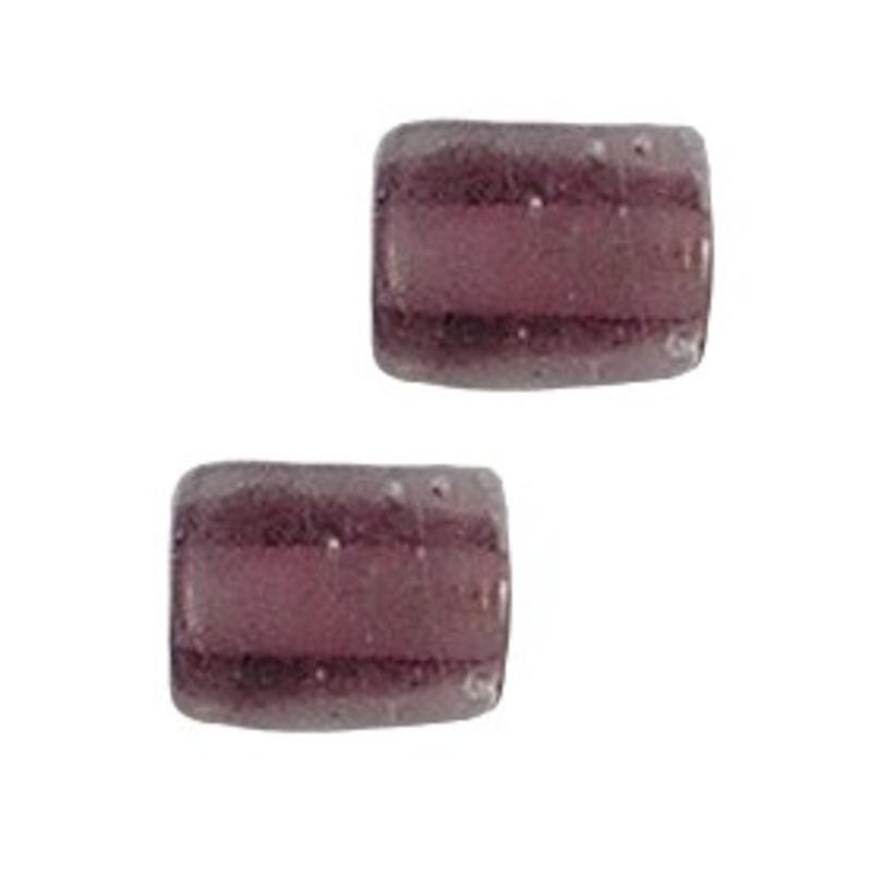 Glaskraal. 8x9mm. Amethyst tubevromig voor het maken van sieraden en accessoires