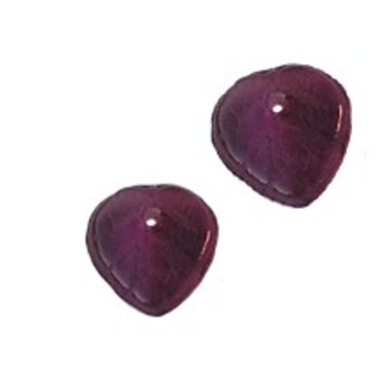 Glasblaadje. 9mm. Amethyst Rijggat bovenin. Tsjechisch voor het maken van sieraden en accessoires