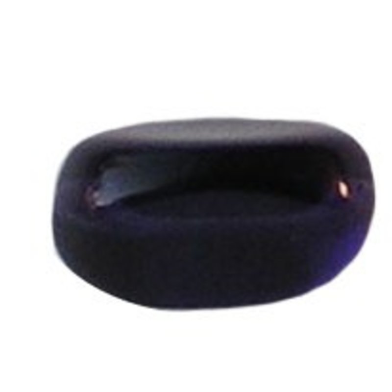 Glaskraal. 12x17mm. Beukenootvormig. Paars.