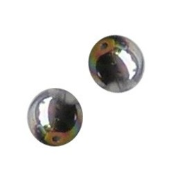 Glaskraal. 8mm. Crystal met een Vitrail laagje