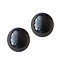 Glaskraal. 8mm. Rond. Hematiet.