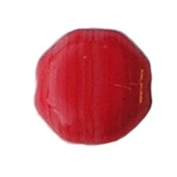 Glaskraal. 12mm. Octagon. Rood Gemeleerd.